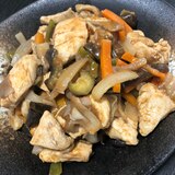 鶏肉と野菜のケチャップ炒め